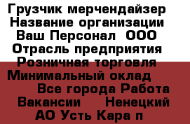 Грузчик-мерчендайзер › Название организации ­ Ваш Персонал, ООО › Отрасль предприятия ­ Розничная торговля › Минимальный оклад ­ 12 000 - Все города Работа » Вакансии   . Ненецкий АО,Усть-Кара п.